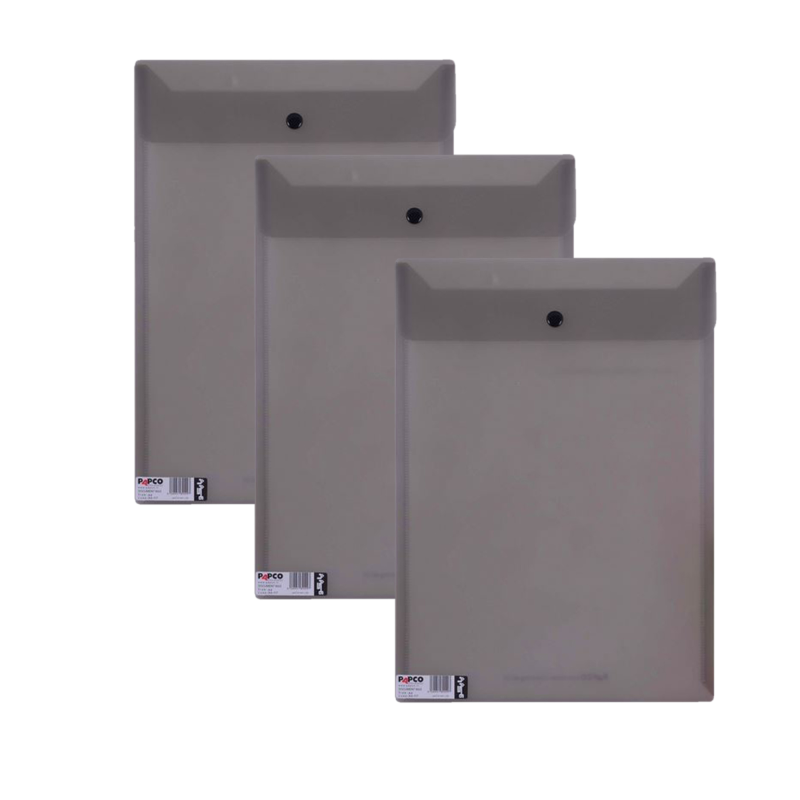 پوشه دکمه دار پاپکو مدل A4-117 بسته 3 عددی