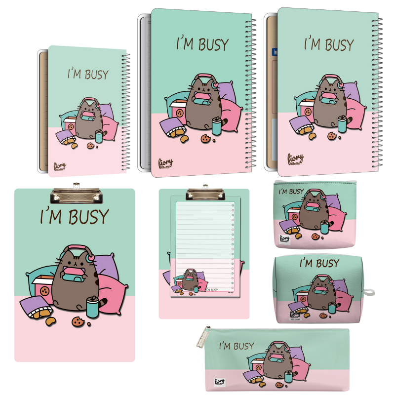 بسته لوازم التحریر مستر راد مدل گربه کیوت طرح فانتزی کد fiory 2448 مجموعه 9 عددی