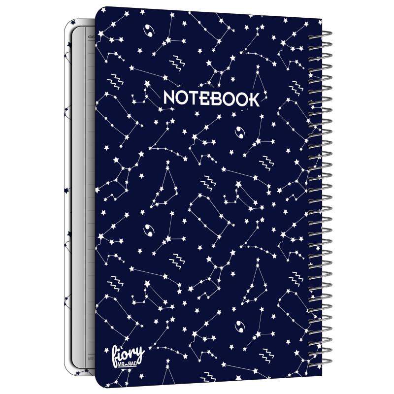 دفتر مشق 100 برگ مستر راد مدل کهکشانی طرح کیهان کد fiory 2065 