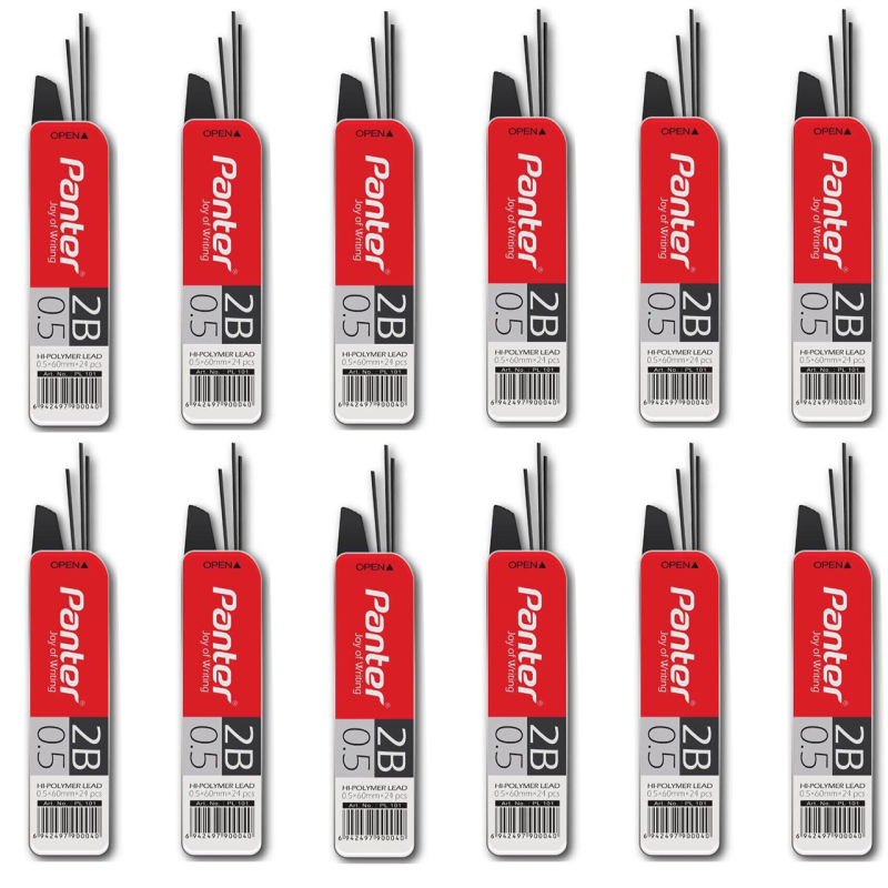 نوک مداد نوکی 0.5 میلی متری پنتر مدل پلیمری بسته 12 عددی