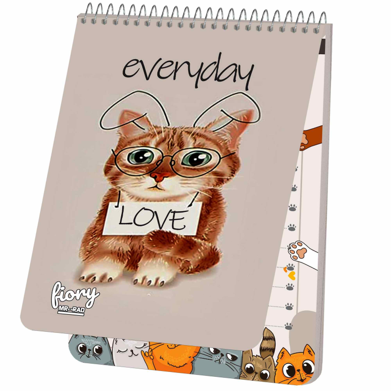 دفترچه یادداشت مستر راد طرح گربه فانتزی کد fiory 1774