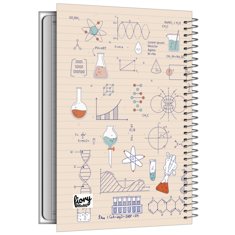 دفتر مشق 100 برگ مستر راد مدل شیمی طرح تحصیلی کد fiory 2005