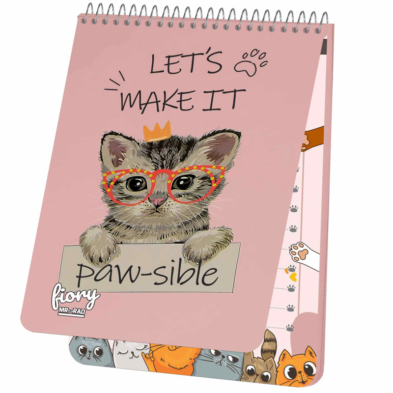 دفترچه یادداشت مستر راد طرح گربه کیوت کد fiory 1773