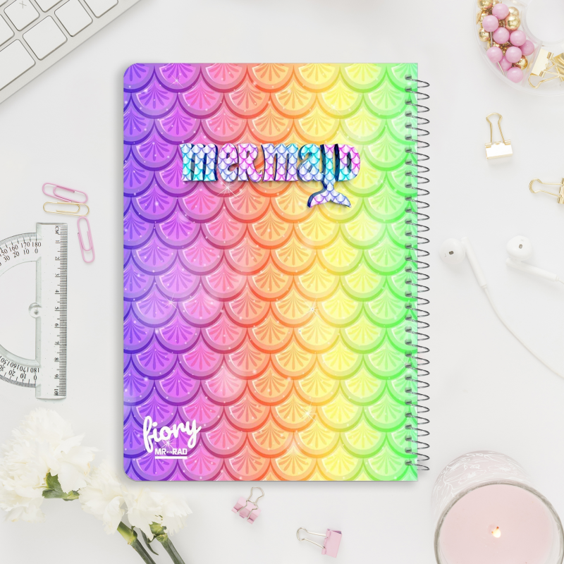دفتر مشق 50 برگ مستر راد طرح پری دریایی مدل فیوری کد marmaid 1758