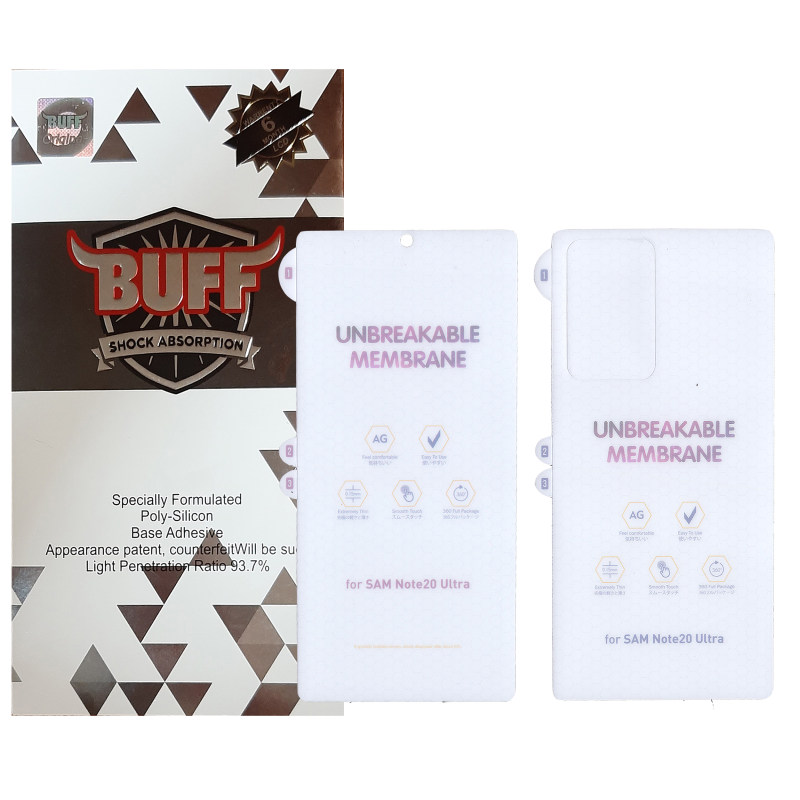 گلس گوشی سامسونگ گلکسی نوت 20 الترا به همراه پشت گوشی بوف مات مدل Hgm15