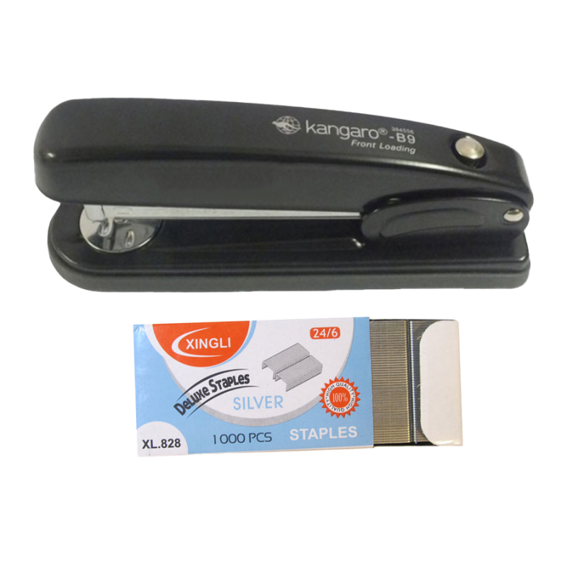 منگنه کانگرو مدل B9 به همراه سوزن منگنه دلوکس سایز 24-6