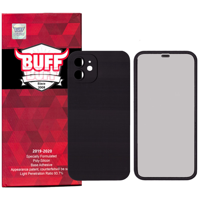 گلس گوشی اپل آیفون 12 بوف مدل FB360 به همراه محافظ پشت گوشی