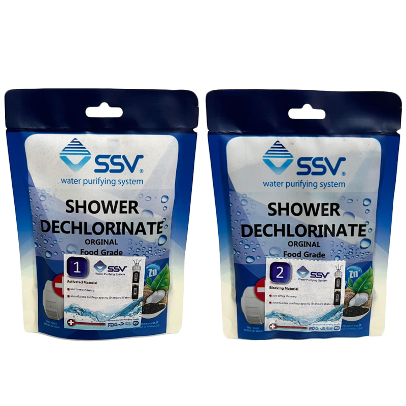 فیلتر دستگاه تصفیه آب اس اس وی مدل  شارژ  فیلتر دوش حمام بسته دو عددی