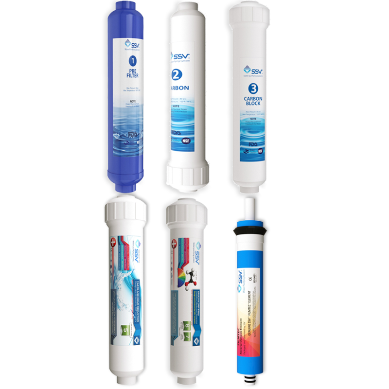 فیلتر تصفیه آب زیر سینک اس اس وی مدل L630 بسته 6 عددی