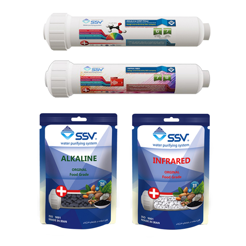 فیلتر دستگاه تصفیه آب اس اس وی مدل A.I مجموعه 2 عددی به همراه شارژ یدک 