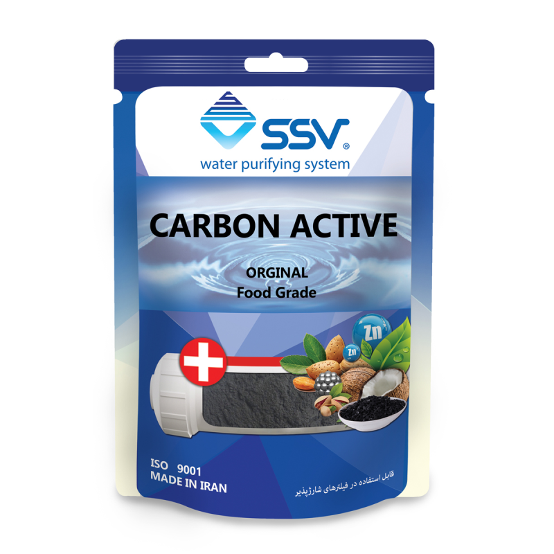 فیلتر دستگاه تصفیه آب اس اس وی مدل Carbon active وزن 140 گرم فیلتر دستگاه تصفیه آب اس اس وی مدل Carbon active وزن 140 گرم