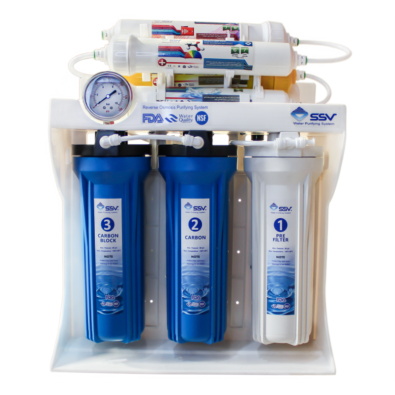 دستگاه تصفیه آب اس اس وی مدل BlueStar 2w X800 به همراه شیر 2 کاره و فیلتر  بسته 3 عددی