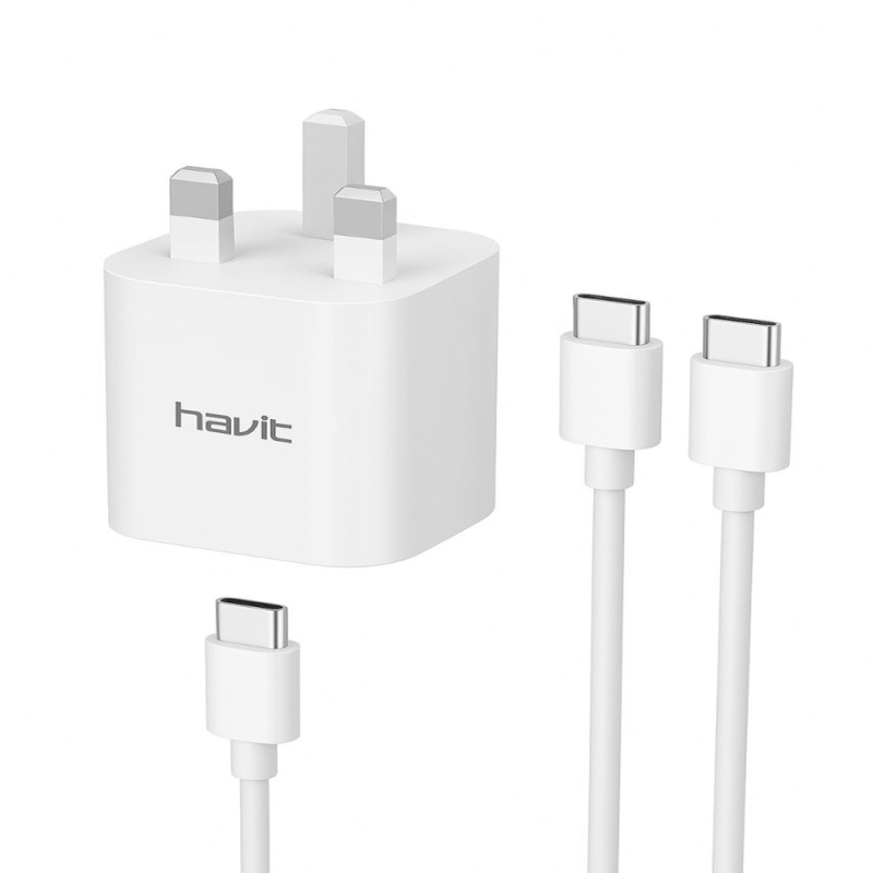شارژر دیواری 20 وات هویت مدل ST712 به همراه کابل تبدیل USB-C