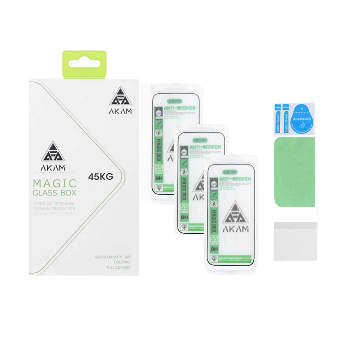 محافظ صفحه نمایش گوشی اپل iphone 12 Pro آکام مدل مجیک باکس مجموعه سه عددی