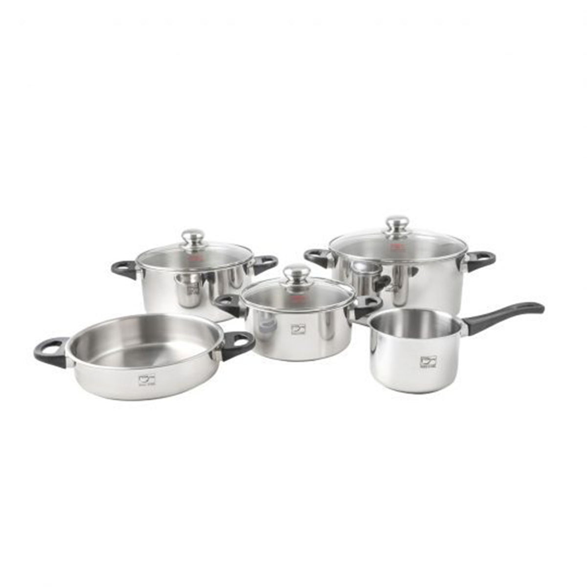 سرویس قابلمه 8 پارچه استیل پارس استیل مدل دسته باکالیت-استیل