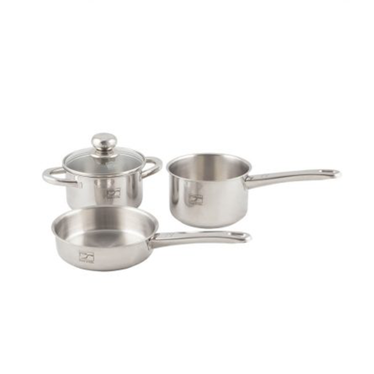 سرویس قابلمه نوزاد 4 پارچه پارس استیل مدل دسته فلزی-استیل