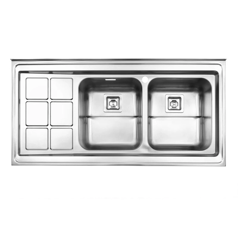 سینک ظرفشویی استیل البرز مدل 761 روکار-راست لگن