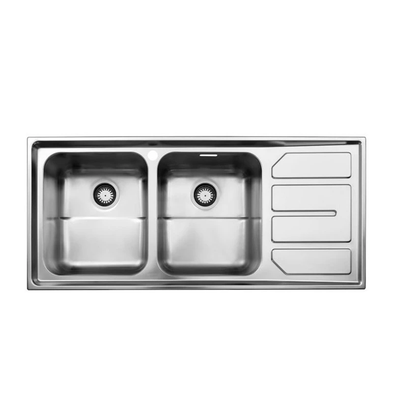 سینک ظرفشویی استیل البرز کد 763 توکار-چپ لگن