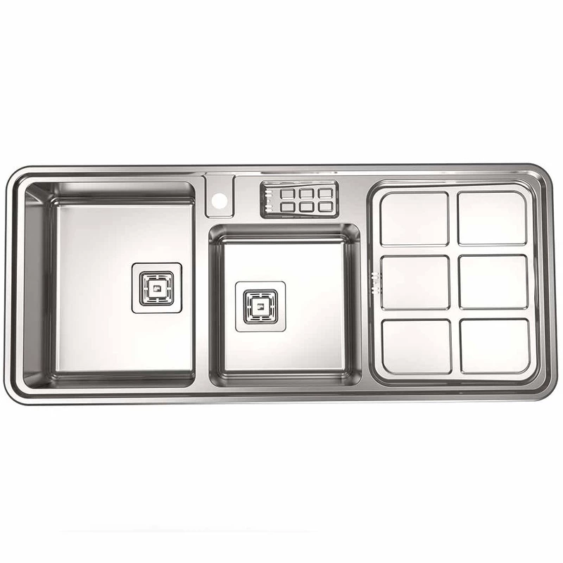 سینک ظرفشویی استیل البرز مدل 855 توکار-چپ لگن