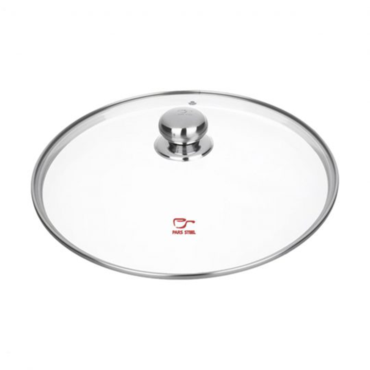 درب قابلمه پیرکس پارس استیل مدل 280 به همراه دسته کروی مونتاژی کوچک-بی رنگ