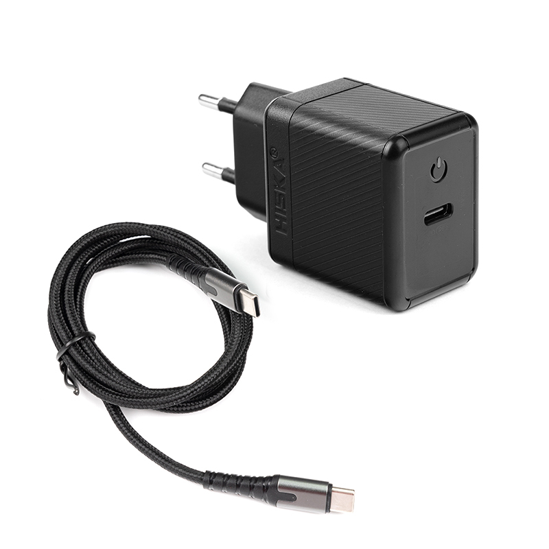 شارژر دیواری هیسکا مدل H-119GAN توان 35 وات به همراه کابل تبدیل USB-C