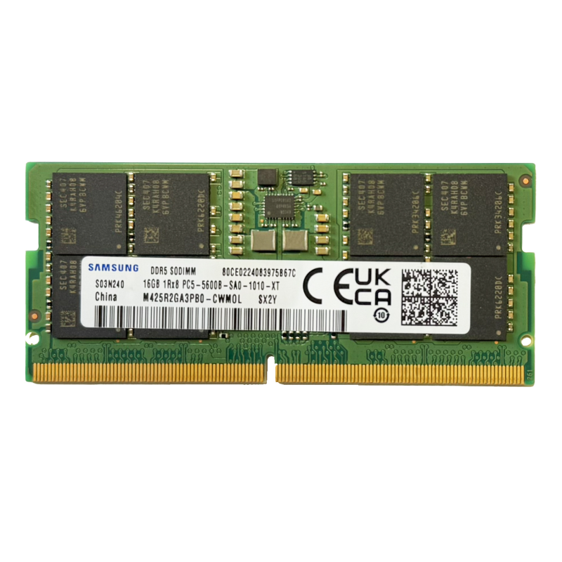 رم لپ تاپ DDR5 تک کاناله 5600B مگاهرتز CL46 سامسونگ مدل 1Rx8 ظرفیت 16 گیگابایت