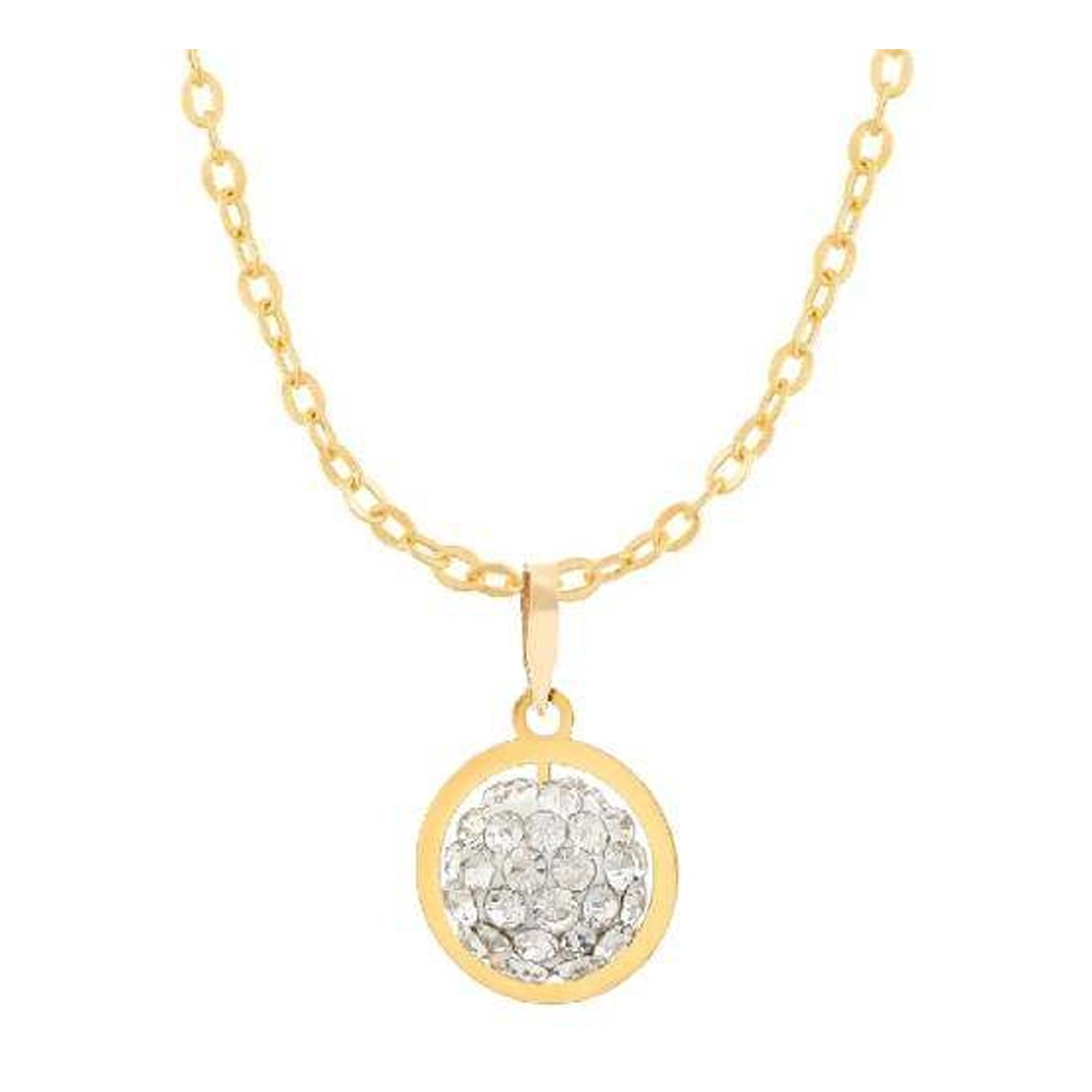 گردنبند طلا 18 عیار اپال گلد مدل گوی نقره ای 0171-0.66