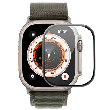 گلس اپل واچ اولترا مدل حاشیه مشکی-مشکی