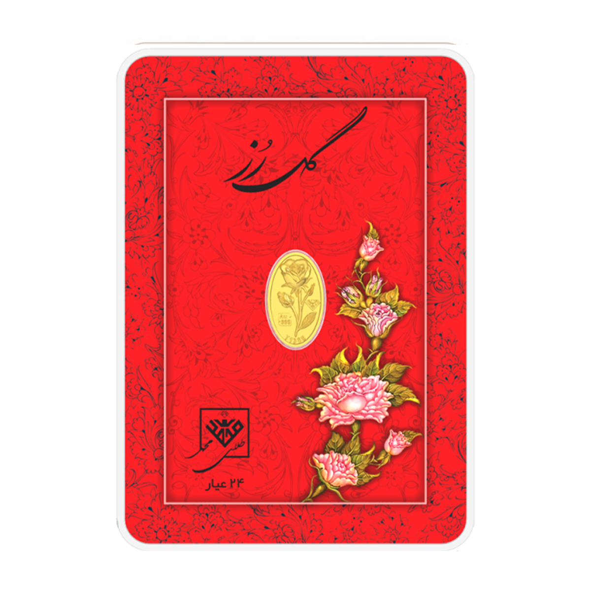 شمش طلا 50 سوت 24 عیار طلای محمد مدل گل رز SNF-50