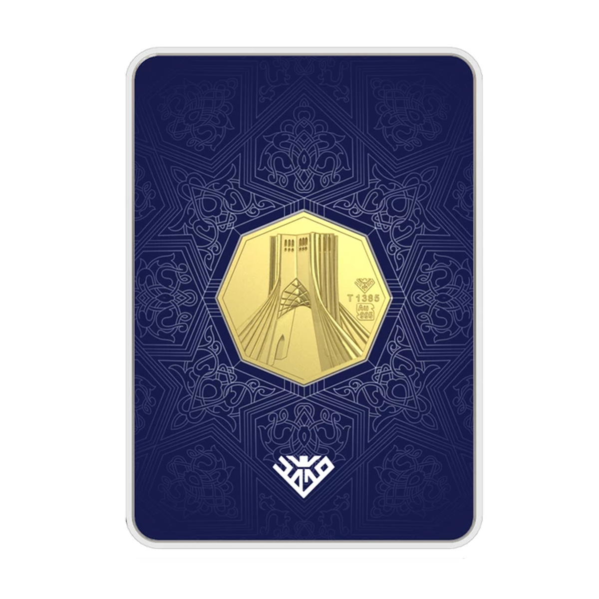 شمش طلا 1 گرم 24 عیار طلای محمد مدل برج آزادی SNF-1.00