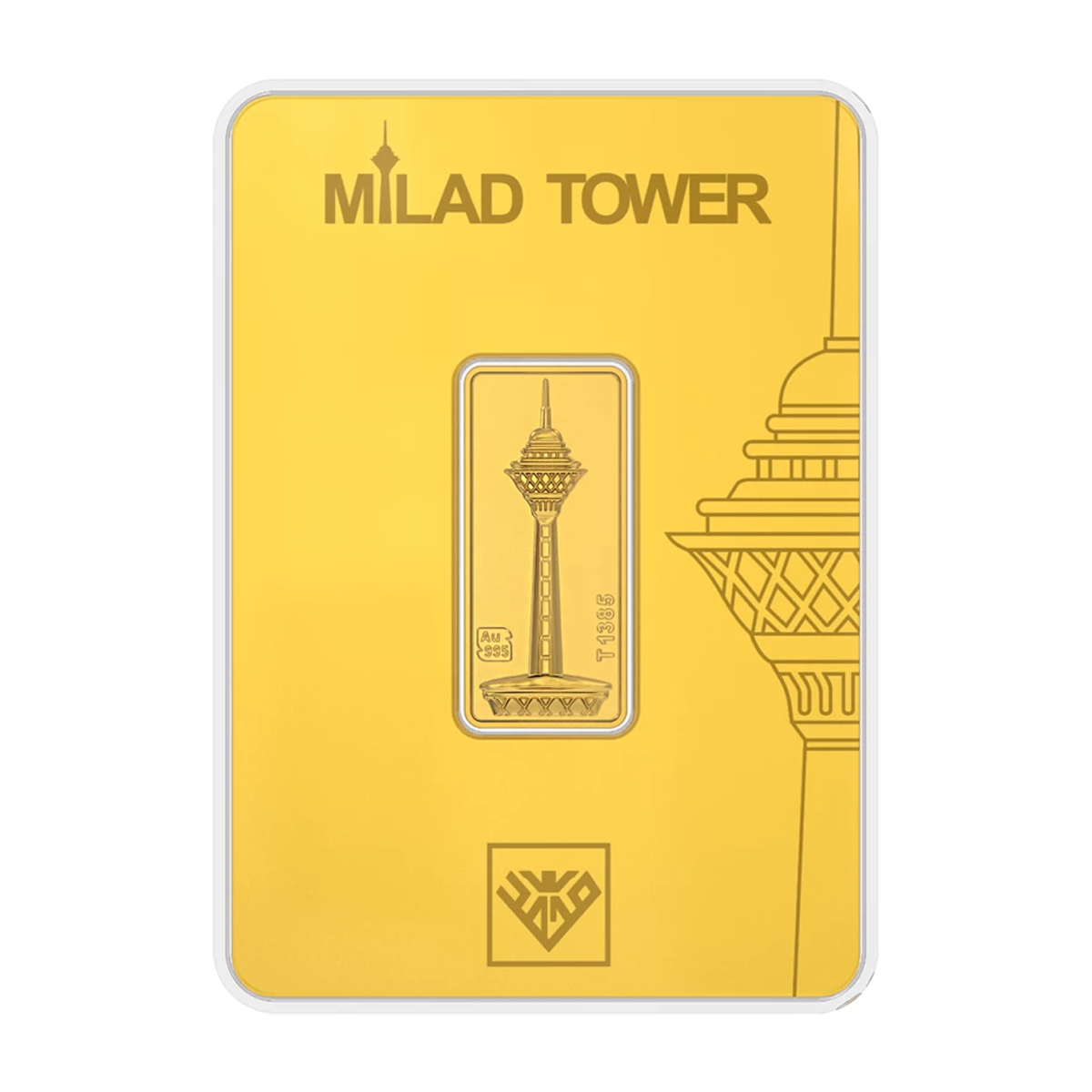 شمش طلا 5 گرم 24 عیار طلای محمد مدل برج میلاد G5-5.00