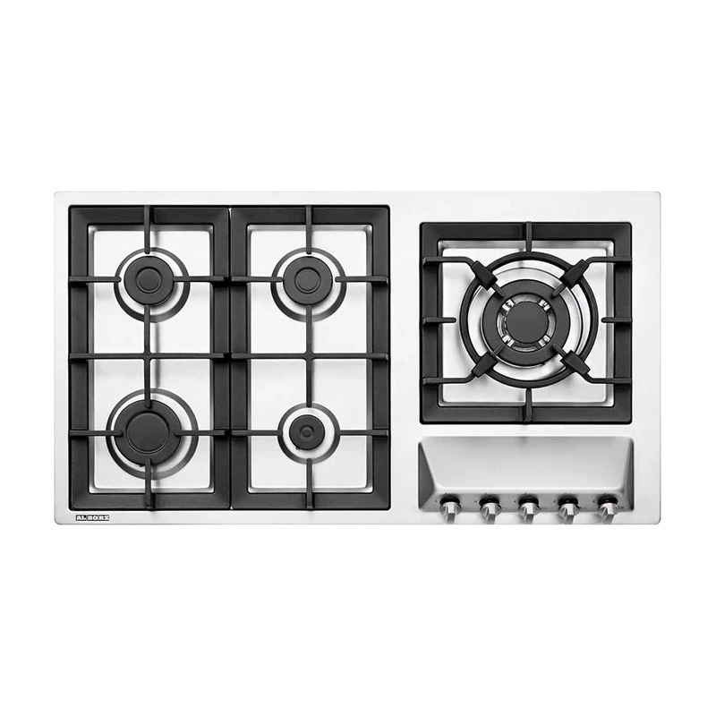 اجاق گاز صفحه‌ای پنج شعله استیل البرز مدل S5959-استیل