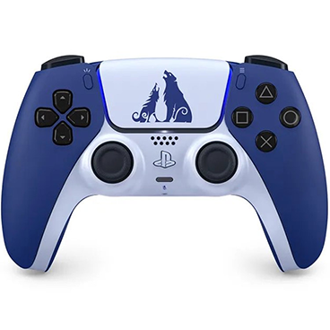 دسته PS5 مدل God of War Ragnarok-آبی سفید