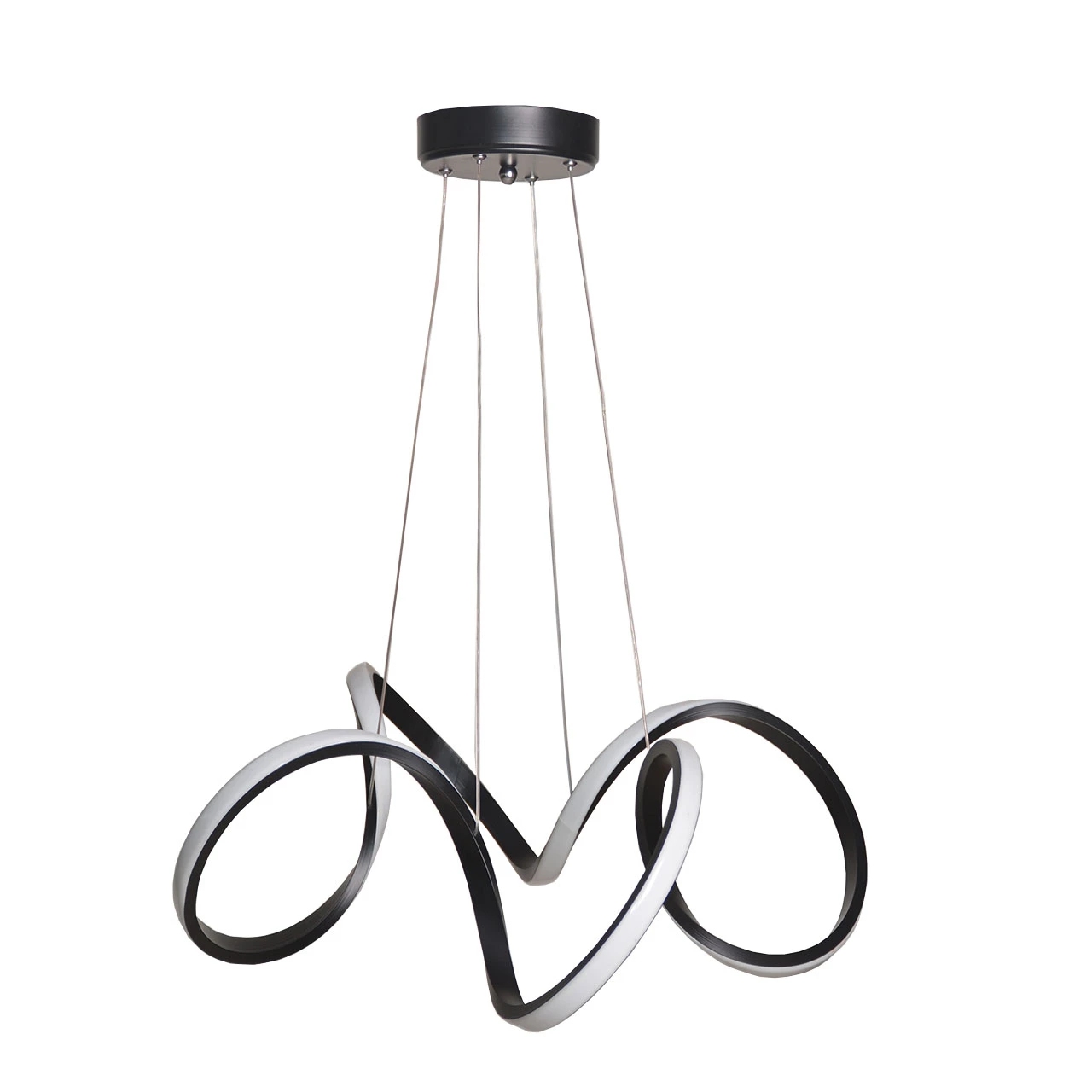 لوستر مدرن سقفی اتاق چشمه نور مدل A6378/4H ریموت دار-طوسی