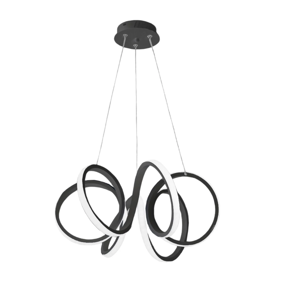 لوستر مدرن سقفی اتاق چشمه نور مدل A6363/6H مهتابی-سبز زیتونی