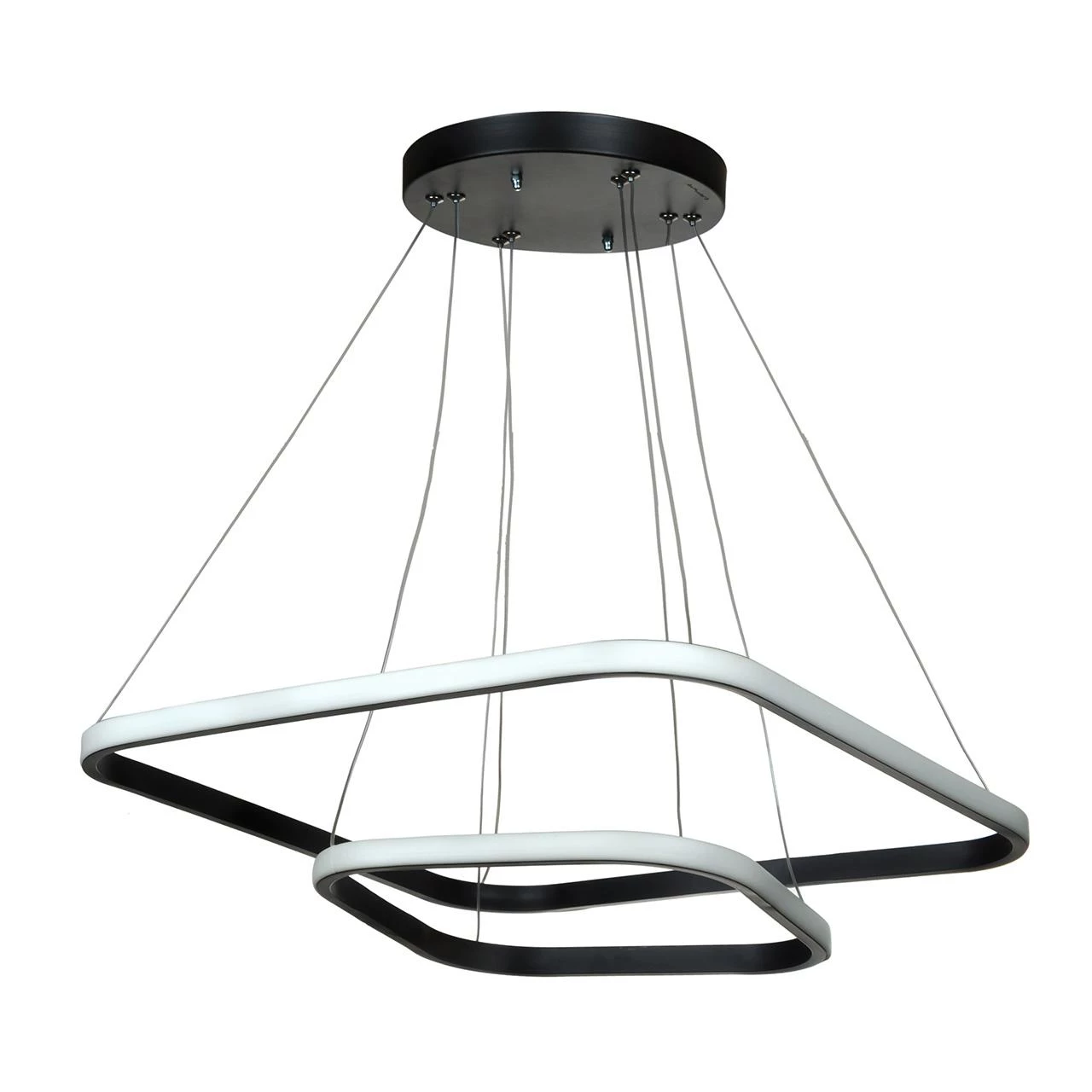 لوستر مدرن سقفی اتاق چشمه نور مدل A6307/2 ریموت دار-سبز زیتونی