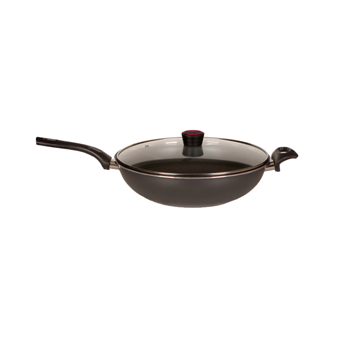 تابه تک دسته تکنو مدل وک سایز 32 همراه درب-طوسی