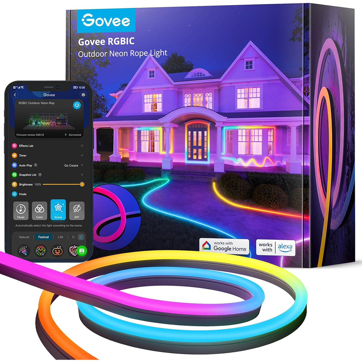 ریسه هوشمند فضای باز گووی مدل H61A8 طول 10 متر ریسه هوشمند فضای باز گووی مدل H61A8 طول 10 متر