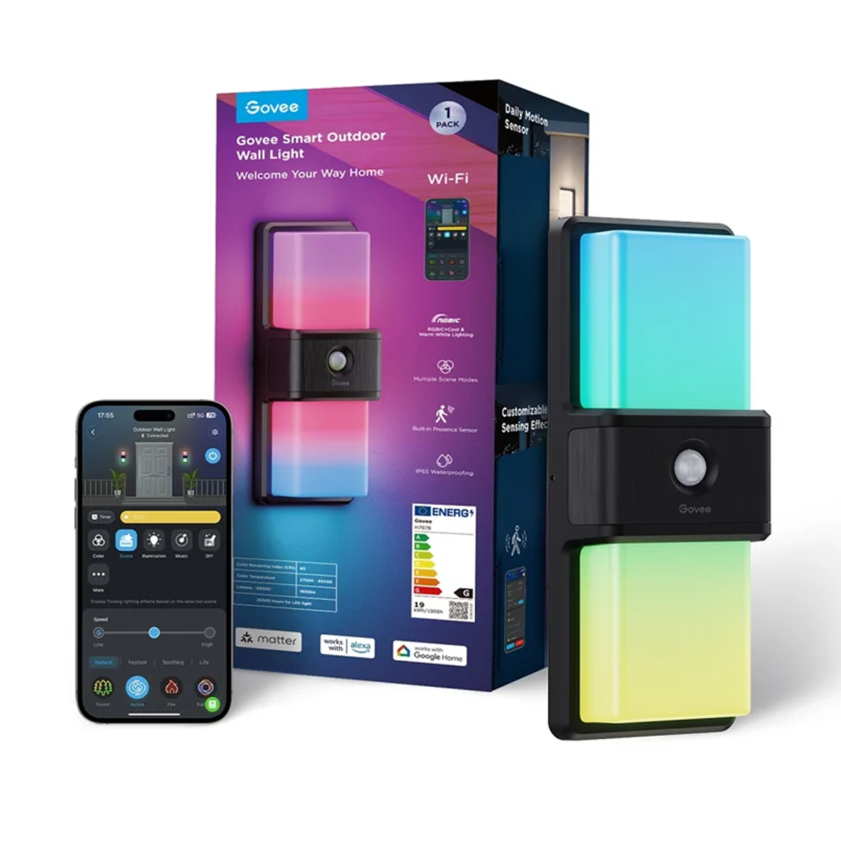 چراغ هوشمند گووی مدل Smart Outdoor Wall light H7078