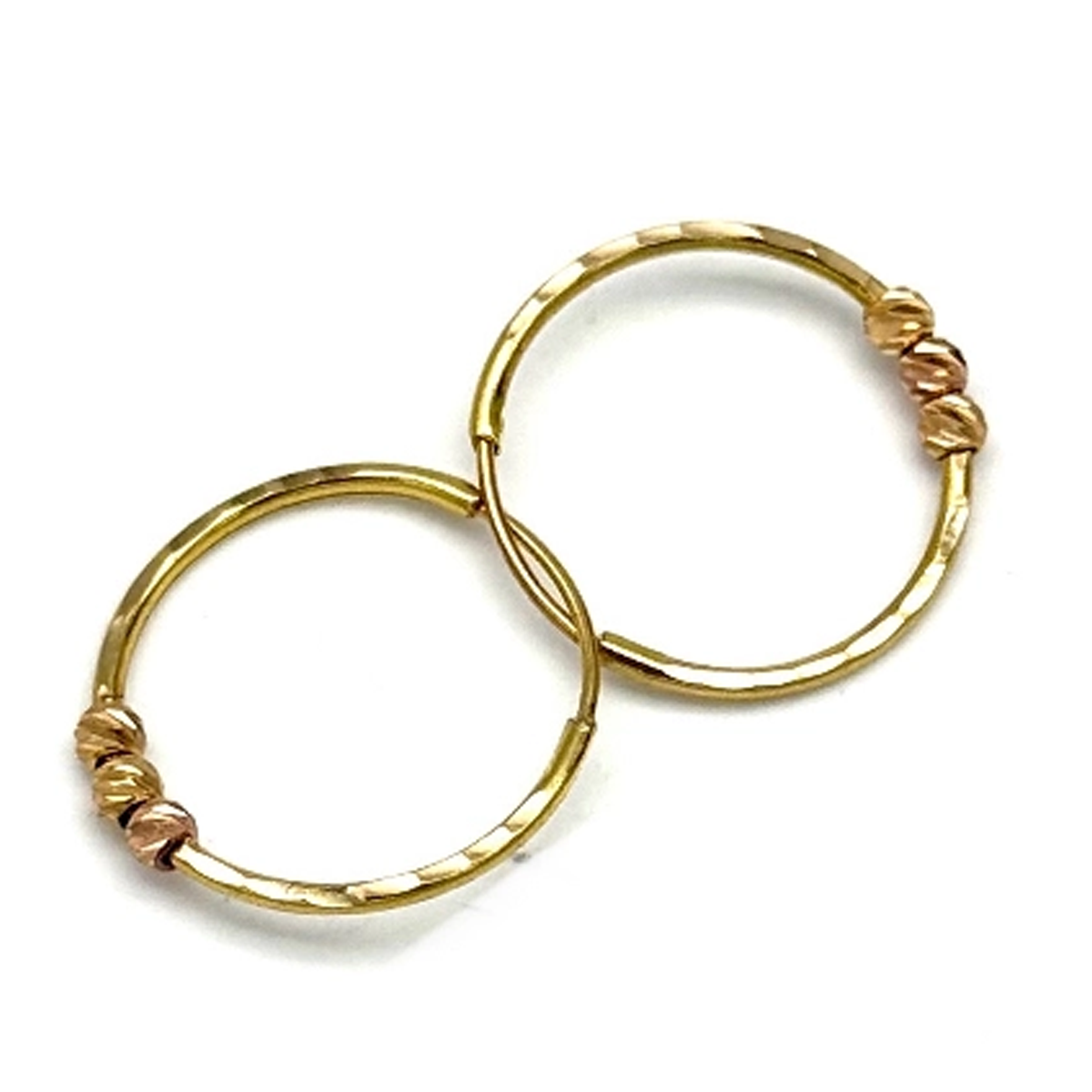 گوشواره طلا زنانه حسام گالری مدل حلقه‌ ای البرنادو کد G23-1.15