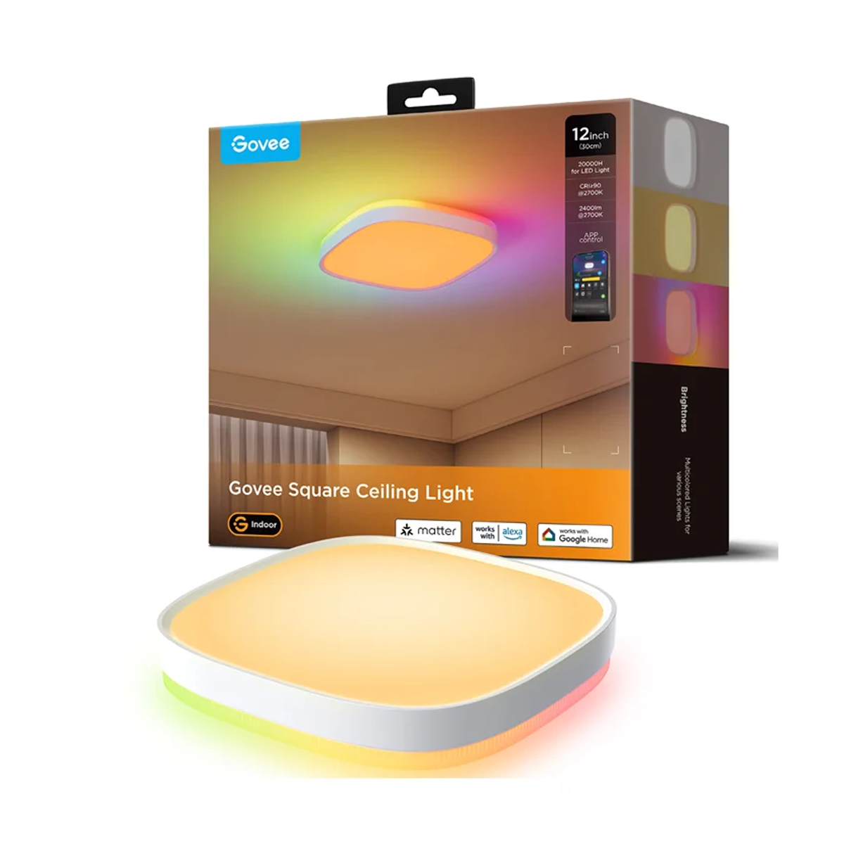 چراغ هوشمند گووی مدل Smart Square Ceiling Light H80A4-سفید