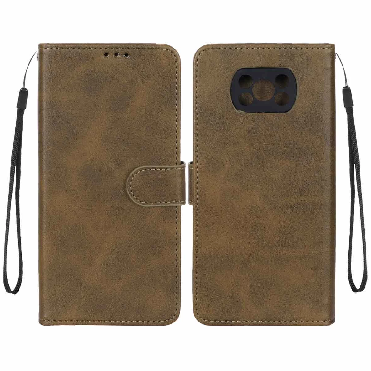 کیف کلاسوری گوشی شیائومی Poco X3/x3 pro مدل مگنتی جاکارتی محافظ لنزدار -مشکی