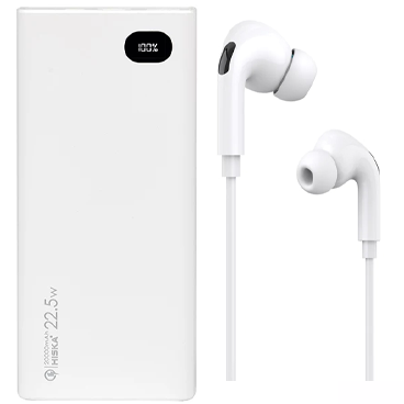 پک پاوربانک هیسکا مدل QI-216PD و هندزفری با سیم HK-729 پک پاوربانک هیسکا مدل QI-216PD و هندزفری با سیم HK-729