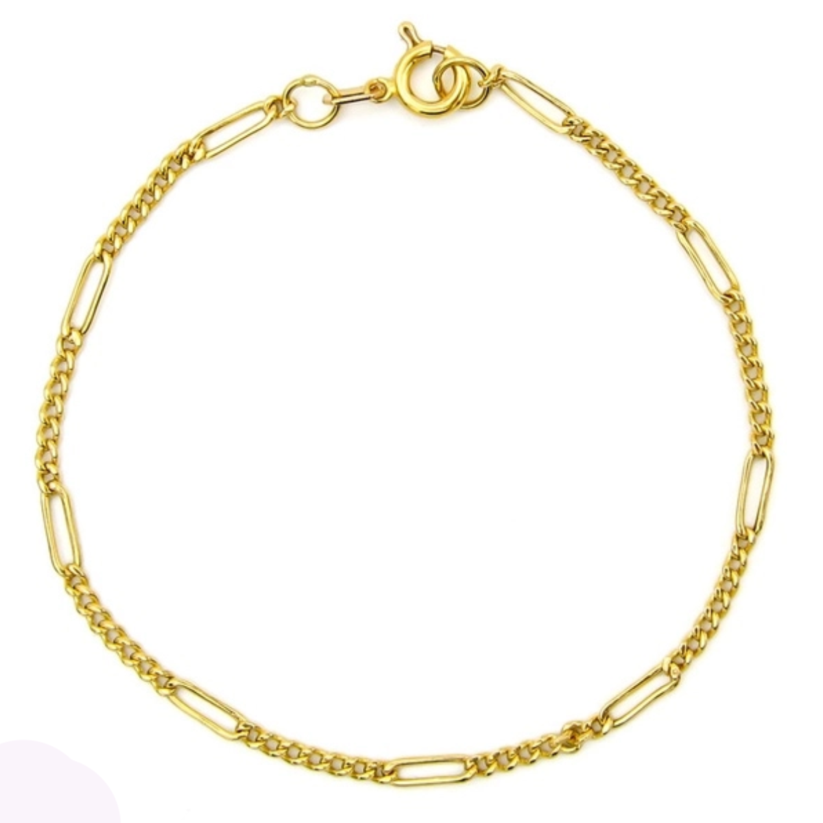 دستبند طلا زنانه اپال گلد مدل زنجیر فیگارو کد sh0211-1.18