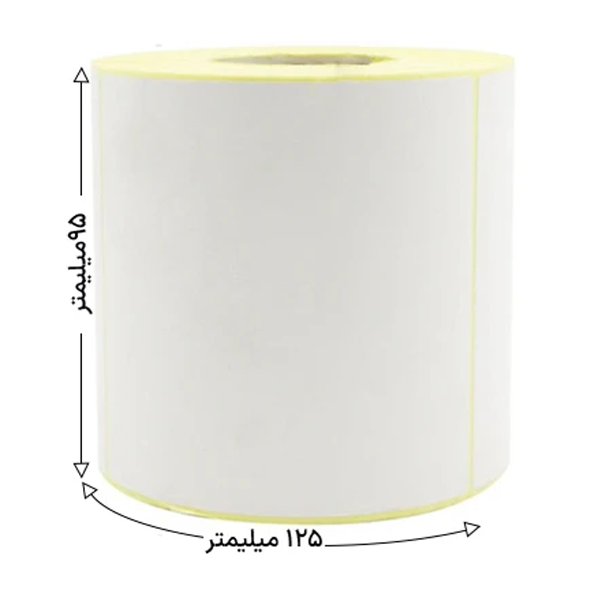 رول 500 تایی لیبل پی‌ وی‌ سی تک ردیفه 125x95