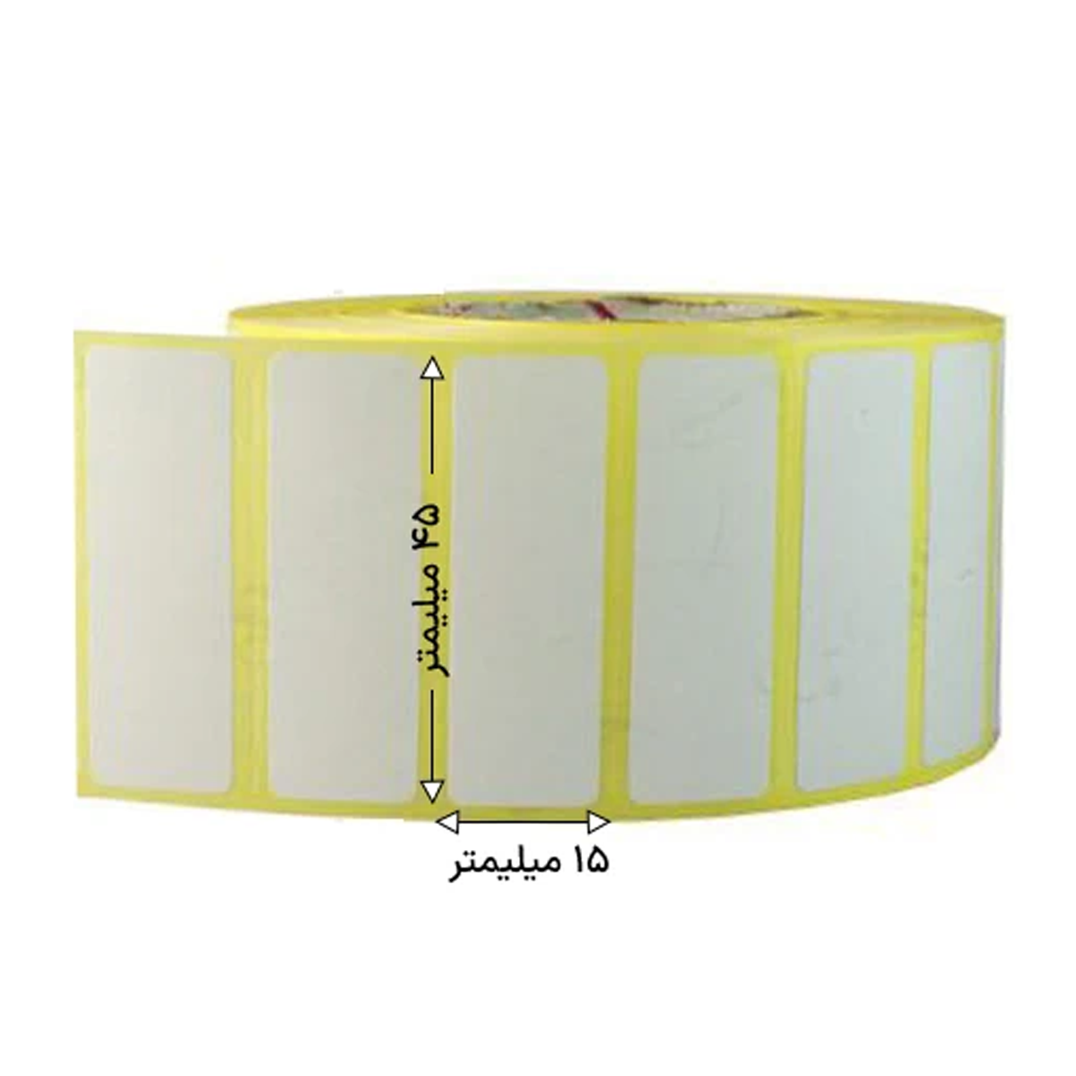 رول 2000 تایی لیبل پی‌ وی‌ سی تک ردیفه 45x15