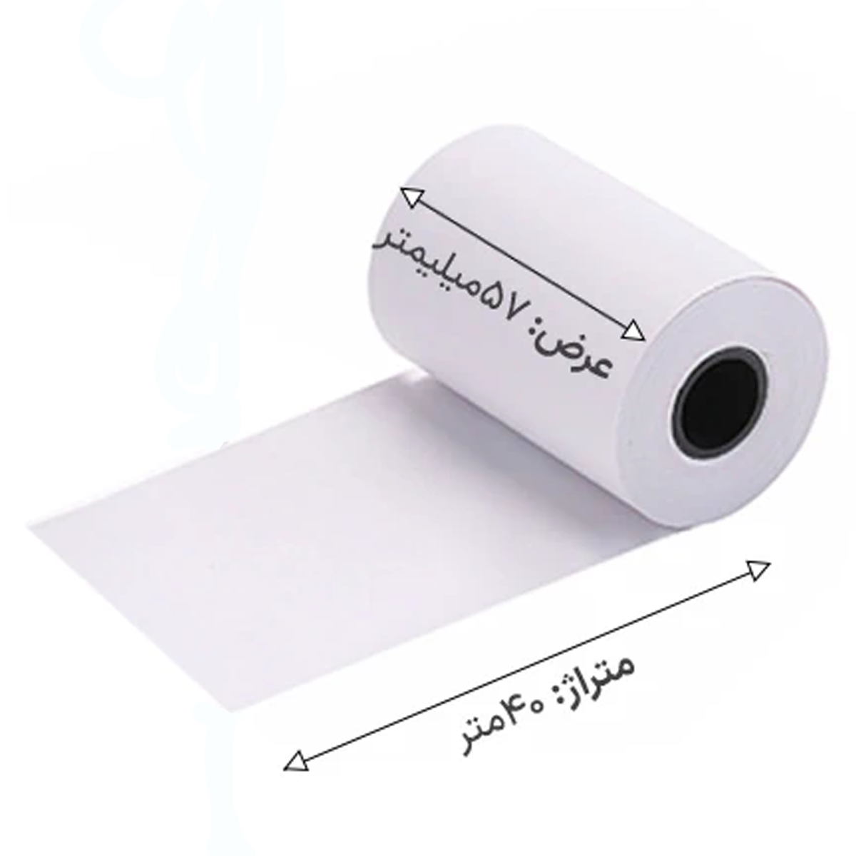 رول کاغذ حرارتی عرض 57 میلی متر طول 40 متر هانسول