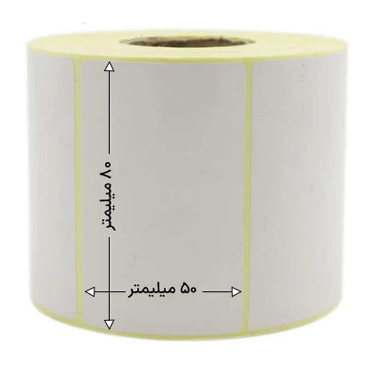 رول 1000 تایی لیبل پی‌ وی‌ سی تک ردیفه 50x80