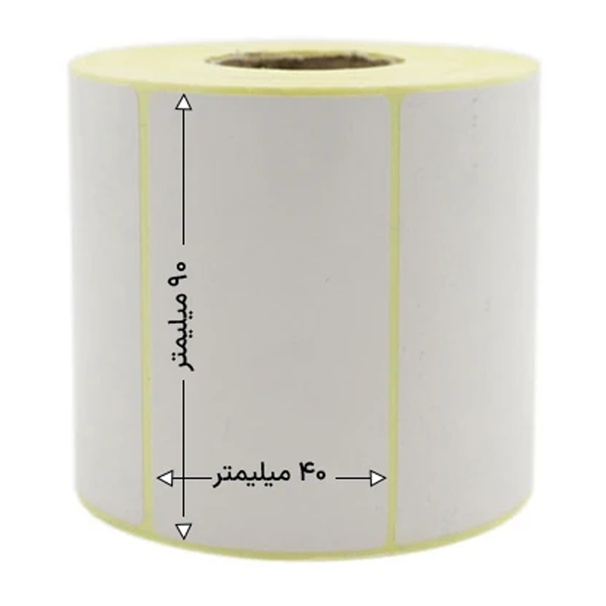 رول 1000 تایی لیبل پی‌ وی‌ سی تک ردیفه 40x90