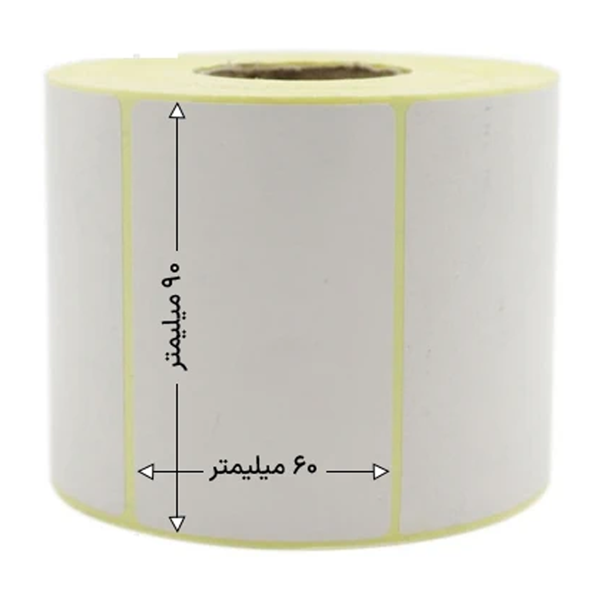 رول 1000 تایی لیبل پی‌ وی‌ سی تک ردیفه 90x60